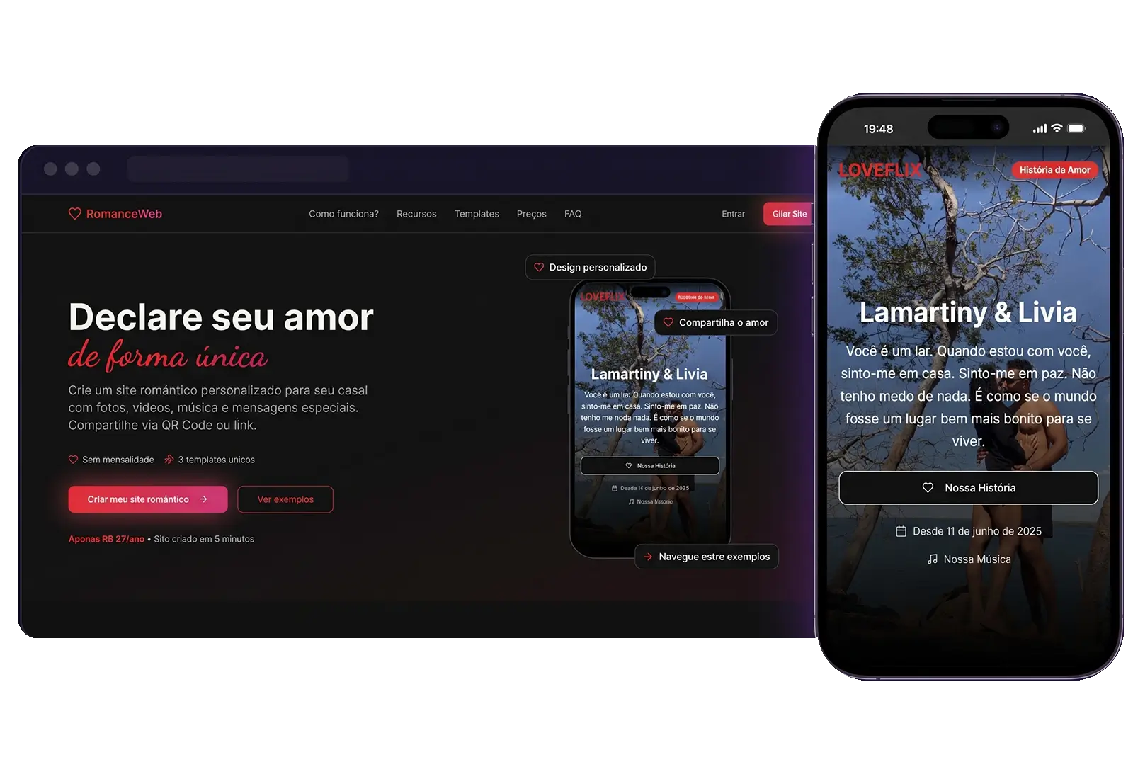 Mockup Romance Web